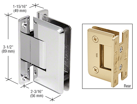 CRL Pinnacle 037 Wall Mount Full Back Plate Hinge