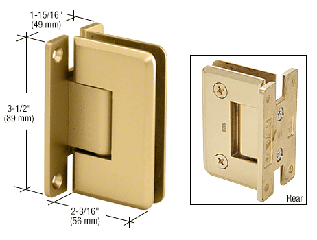 CRL Pinnacle 037 Wall Mount Full Back Plate Hinge