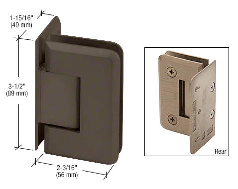 CRL Pinnacle 044 Wall Mount Offset Back Plate Hinge