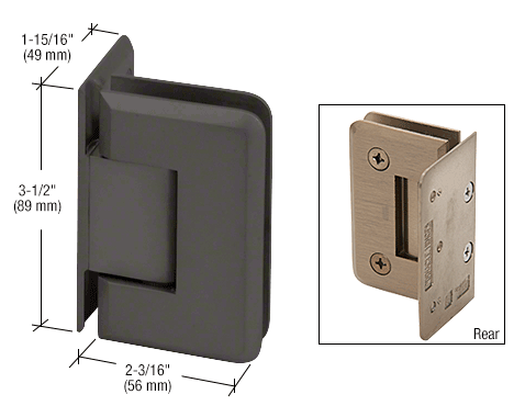 CRL Pinnacle 044 Wall Mount Offset Back Plate Hinge