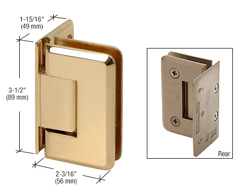 CRL Pinnacle 044 Wall Mount Offset Back Plate Hinge