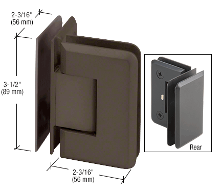 CRL Pinnacle Series 90 Degree Glass-to-Glass Mount Hinges