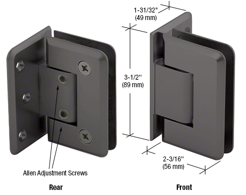 CRL Adjustable Pinnacle Offset Wall Mount Hinge