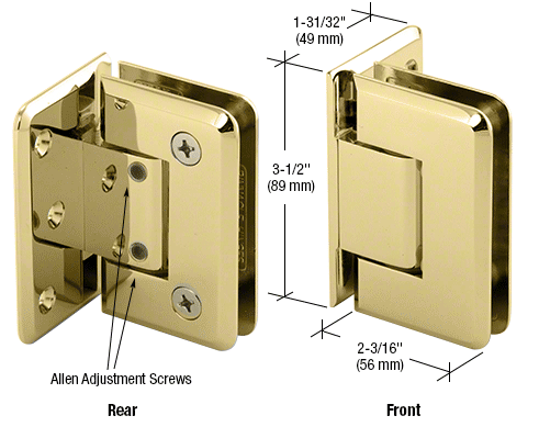 CRL Adjustable Pinnacle Offset Wall Mount Hinge