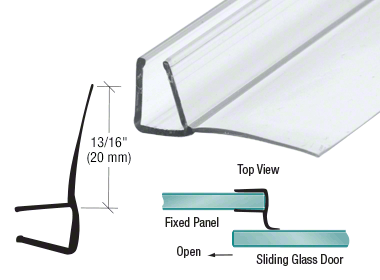 CRL Polycarbonate 'U' with 90 Degree Vinyl Fin Seal