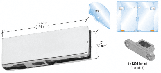 CRL Bottom Door Patch Fitting with Insert No. 1NT301