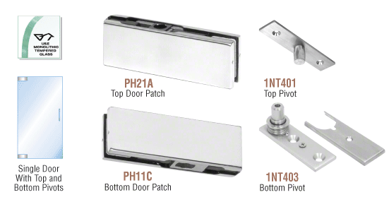 CRL European Patch Door Kits Without Lock