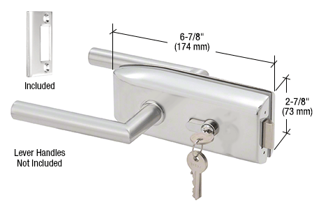 CRL Glass Mounted Latch with Locks and Thumbturns