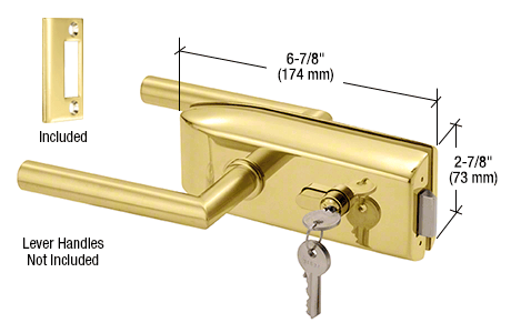 CRL Glass Mounted Latch with Locks and Thumbturns