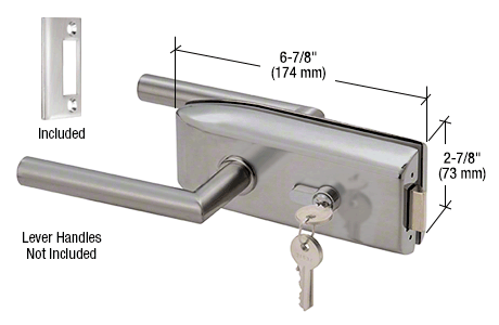 CRL Glass Mounted Latch with Locks and Thumbturns