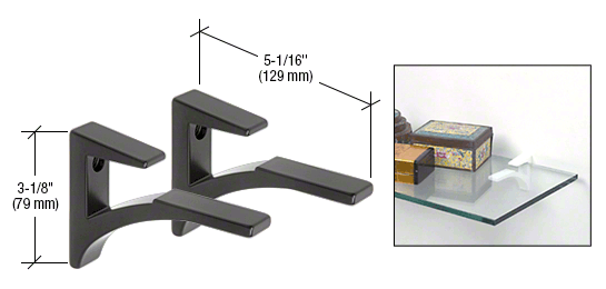 CRL Aluminum Shelf Clips for 3/8