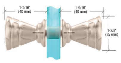 CRL Türknopf, Schleifenform gerippt, Ø 35 mm