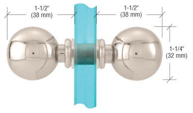 CRL Duschtürknopf Kugelform, Ø 32 mm