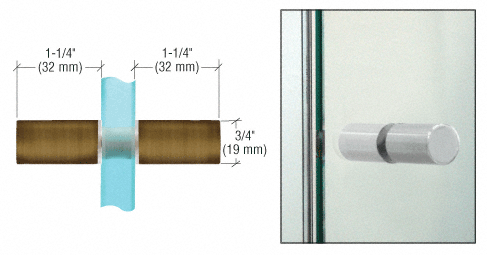 CRL Back-to-Back Cylinder Knobs