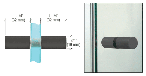 CRL Back-to-Back Cylinder Knobs