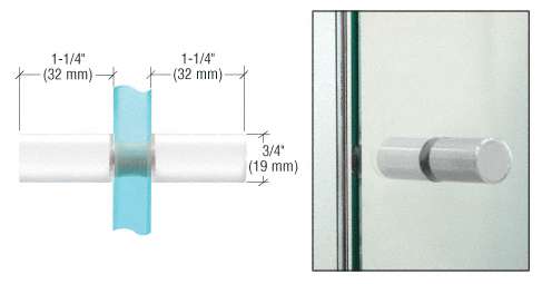 CRL Back-to-Back Cylinder Knobs