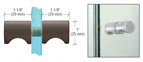 CRL Back-to-Back Crescent Grip Style Knob