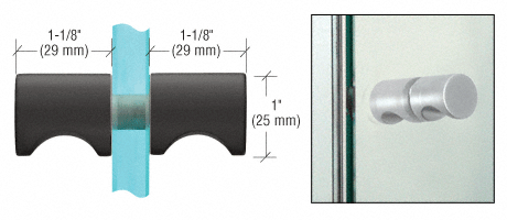 CRL Back-to-Back Crescent Grip Style Knob