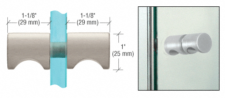 CRL Back-to-Back Crescent Grip Style Knob