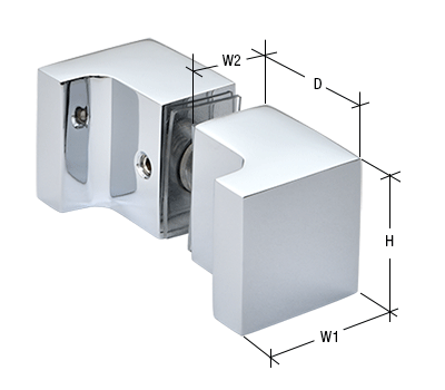 CRL Back-to-Back Square Finger Pull Knob 