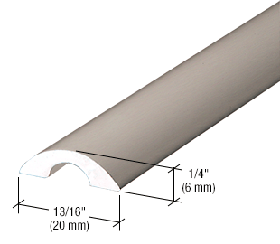 CRL Frameless Shower Door Half-Round Threshold