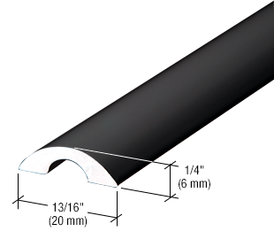 CRL Frameless Shower Door Half-Round Threshold