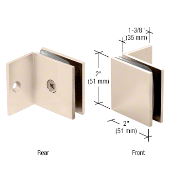 CRL Square Wall Mount Fixed Panel With Small Leg Clamp