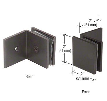 CRL Square Wall Mount Fixed Panel With Large Leg Clamp