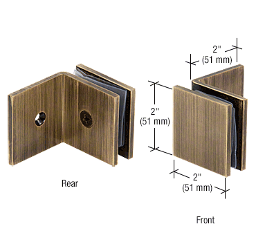 CRL Square Wall Mount Fixed Panel With Large Leg Clamp