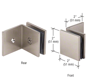 CRL Square Wall Mount Fixed Panel With Large Leg Clamp