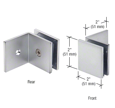 CRL Square Wall Mount Fixed Panel With Large Leg Clamp