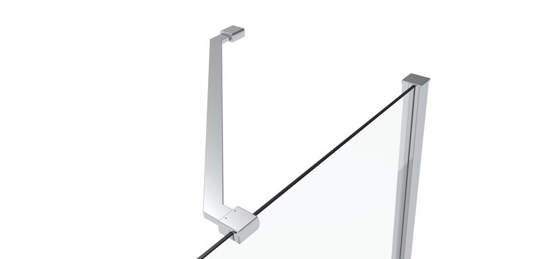 CRL 45° support bar set, glass-wall mount for 8 mm glass, 300 mm