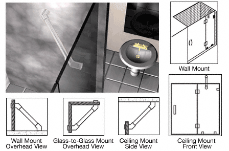 CRL Round Through Glass-to-Wall Support Bars