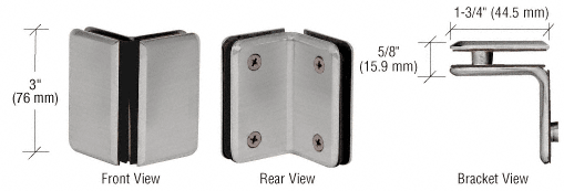 CRL Trianon Series 90 Degree Glass-to-Glass Clamps