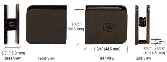 CRL Traditional Style Fixed Panel U-Clamps