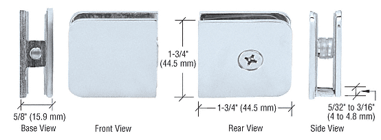 CRL Traditional Style Fixed Panel U-Clamps