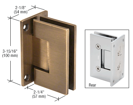 CRL Vienna 037 Wall Mount Full Back Plate Hinge