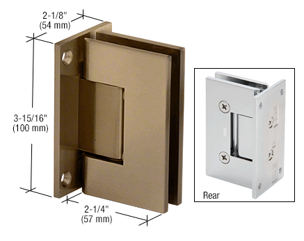 CRL Vienna 037 Wall Mount Full Back Plate Hinge