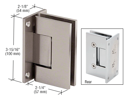 CRL Vienna 037 Wall Mount Full Back Plate Hinge