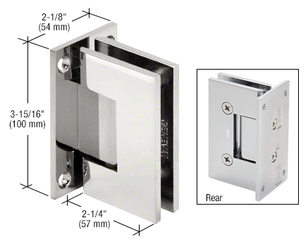 CRL Vienna 037 Wall Mount Full Back Plate Hinge