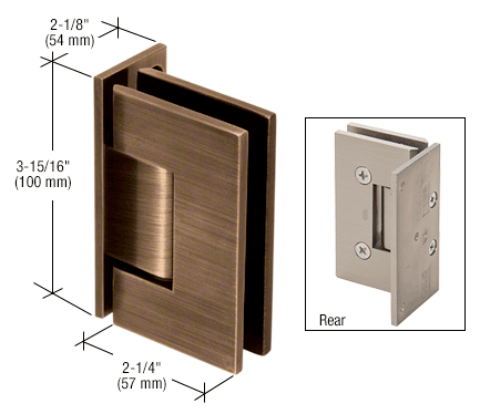 CRL Vienna 044 Wall Mount Offset Back Plate Hinge