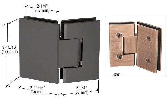 CRL Vienna Series Glass-to-Glass Mount Hinges