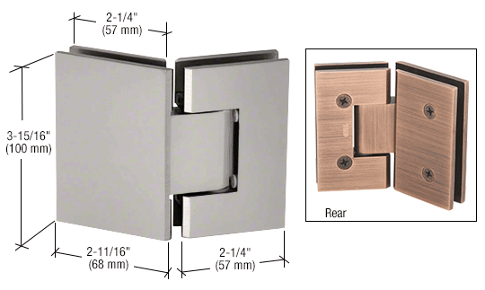 CRL Vienna Series Glass-to-Glass Mount Hinges