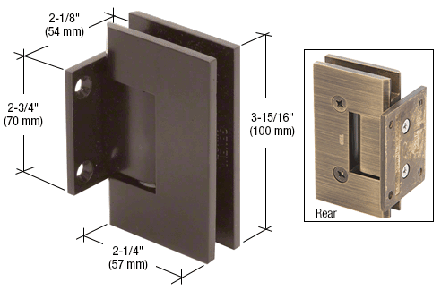 CRL Vienna 074 Wall Mount Short Back Plate Hinge