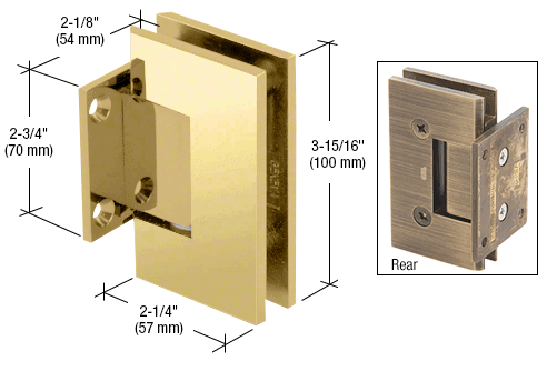 CRL Vienna 074 Wall Mount Short Back Plate Hinge