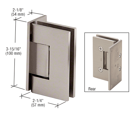 CRL Vienna 544 5 Degree Pre-Set Wall Mount Offset Back Plate Hinge