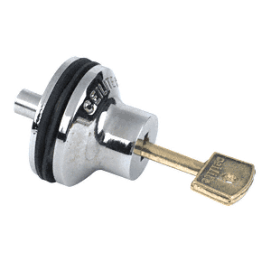 CRL Door Lock Plunger Type for 6 mm Glass - Chrome