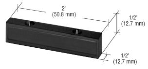 CRL Matte Black Header Mounted Single Door Stop