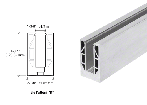 CRL Mill Aluminum 9BL Series Standard Square Base Shoe - Drilled With 9/16