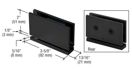 CRL Matte Black Cardiff Series Top or Bottom Mount Hinge